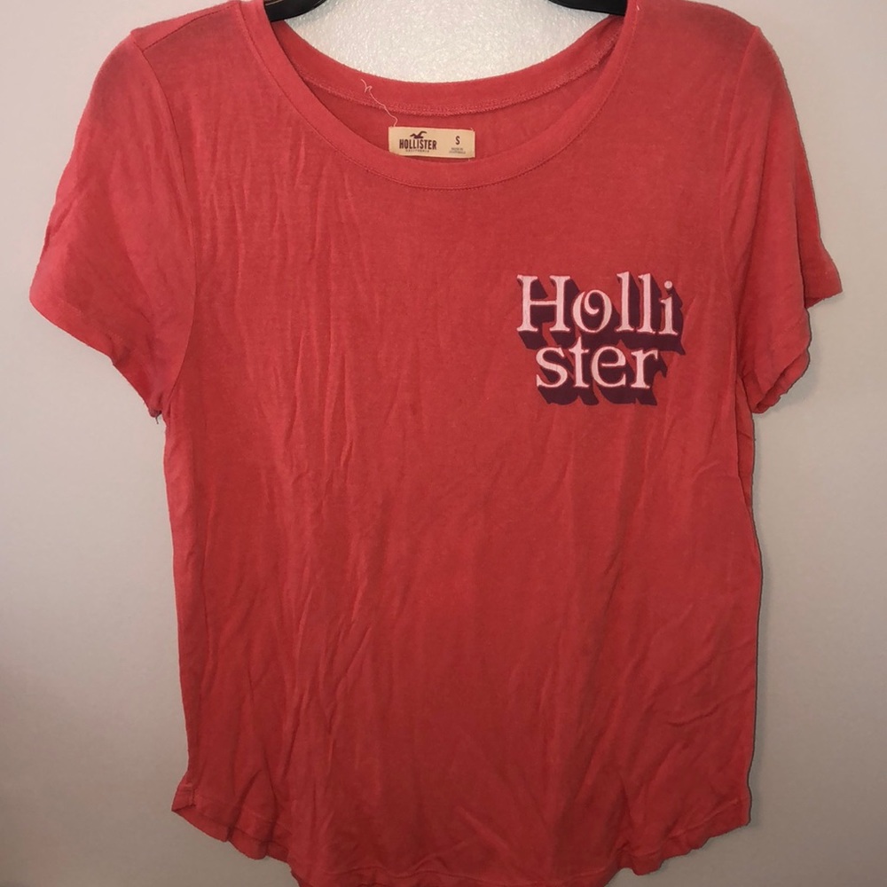 Pink hollister tee
